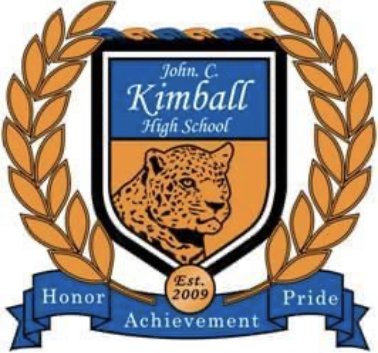 an award from John C Kimball Highschool, their logo has a cheetah