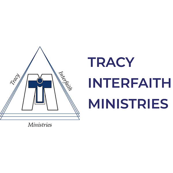 logo for tracy interfaith ministriesn it features a T, I and an M inside of 3 overlapping triangles